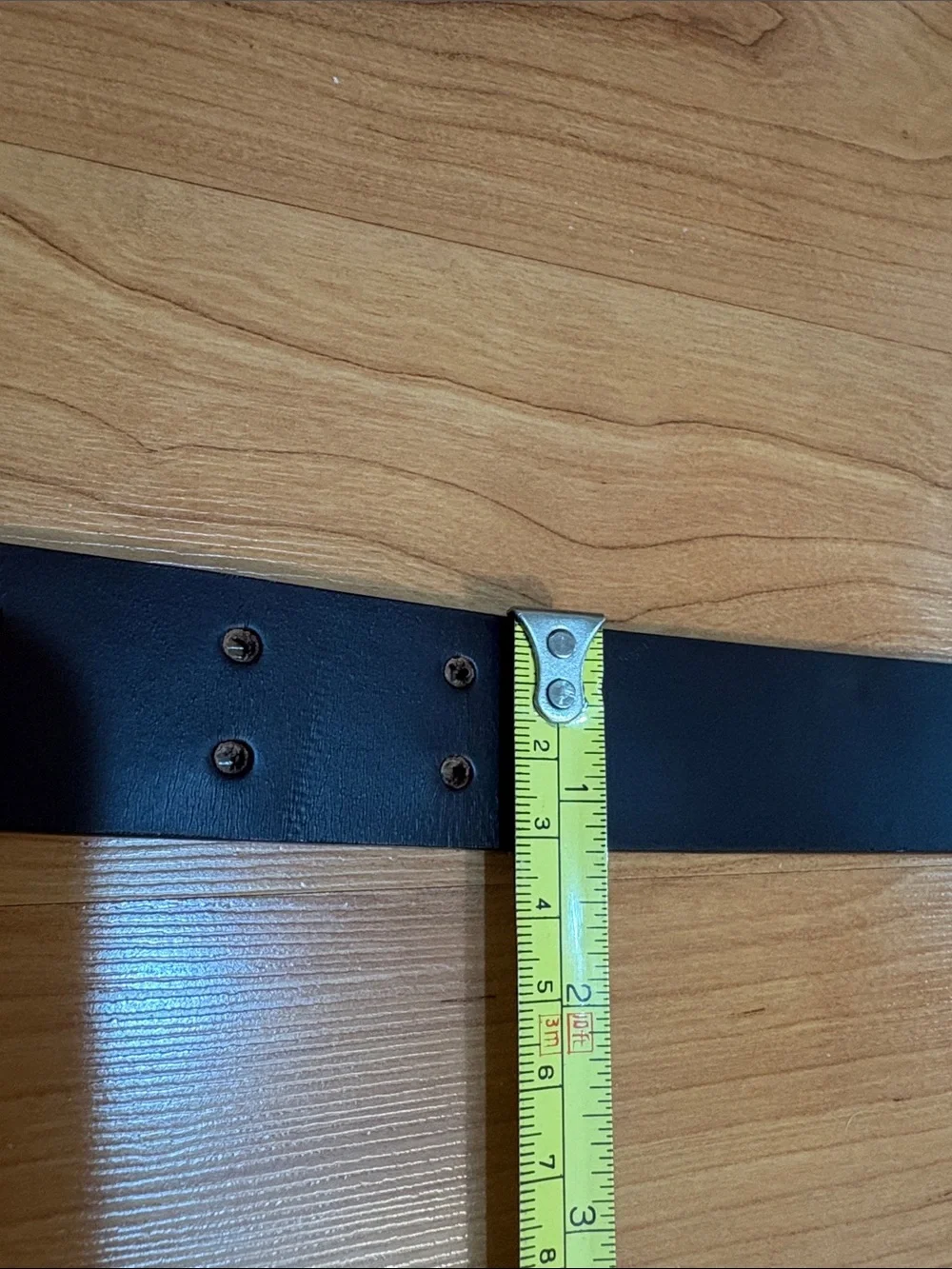 Men's Classic Dark Brown Leather Belt with Antique Brass Buckle